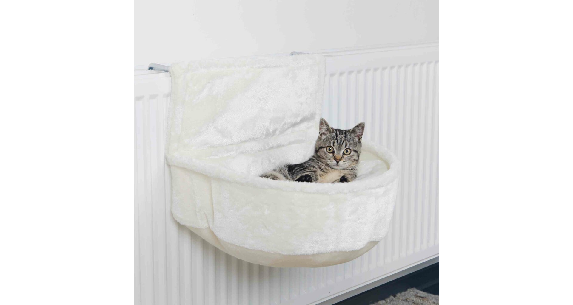 TRIXIE Závěsné plyšové lůžko na topení hluboké 45x13x33 cm bílé