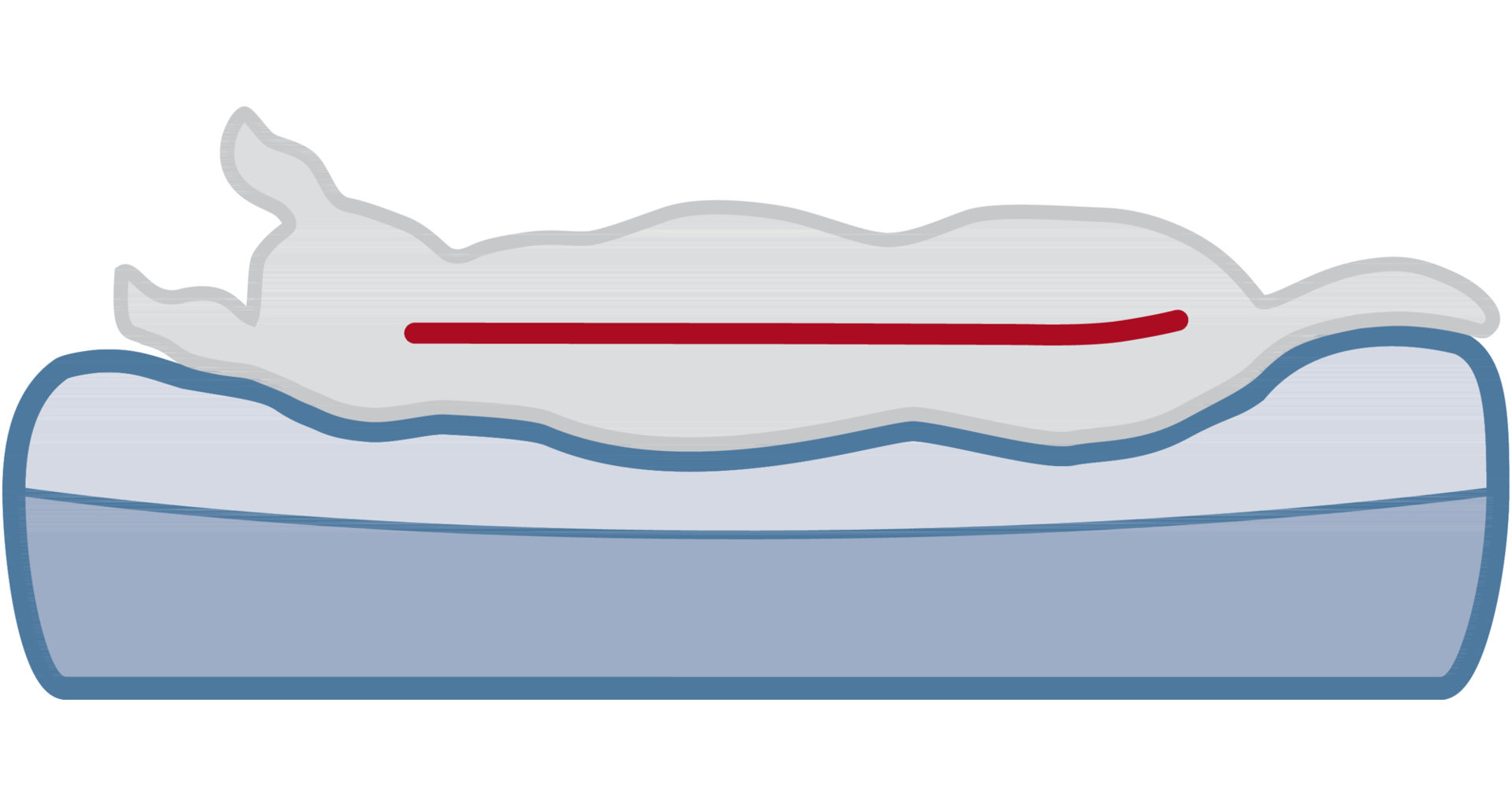 TRIXIE Ortopedický pelech BENDSON, 120 × 72 cm, světle šeda/tmavo šedá