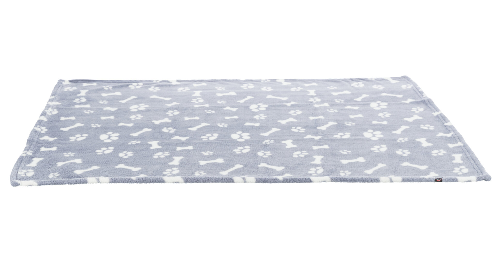 TRIXIE Plyšová deka KENNY, modrá s kostičkami a packami 75 x 50cm