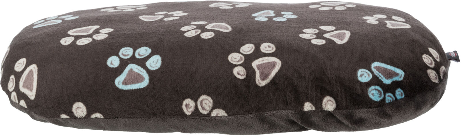 TRIXIE Oválný polštář JIMMY, taupe-šedý s tlapkamii 80 x 50cm