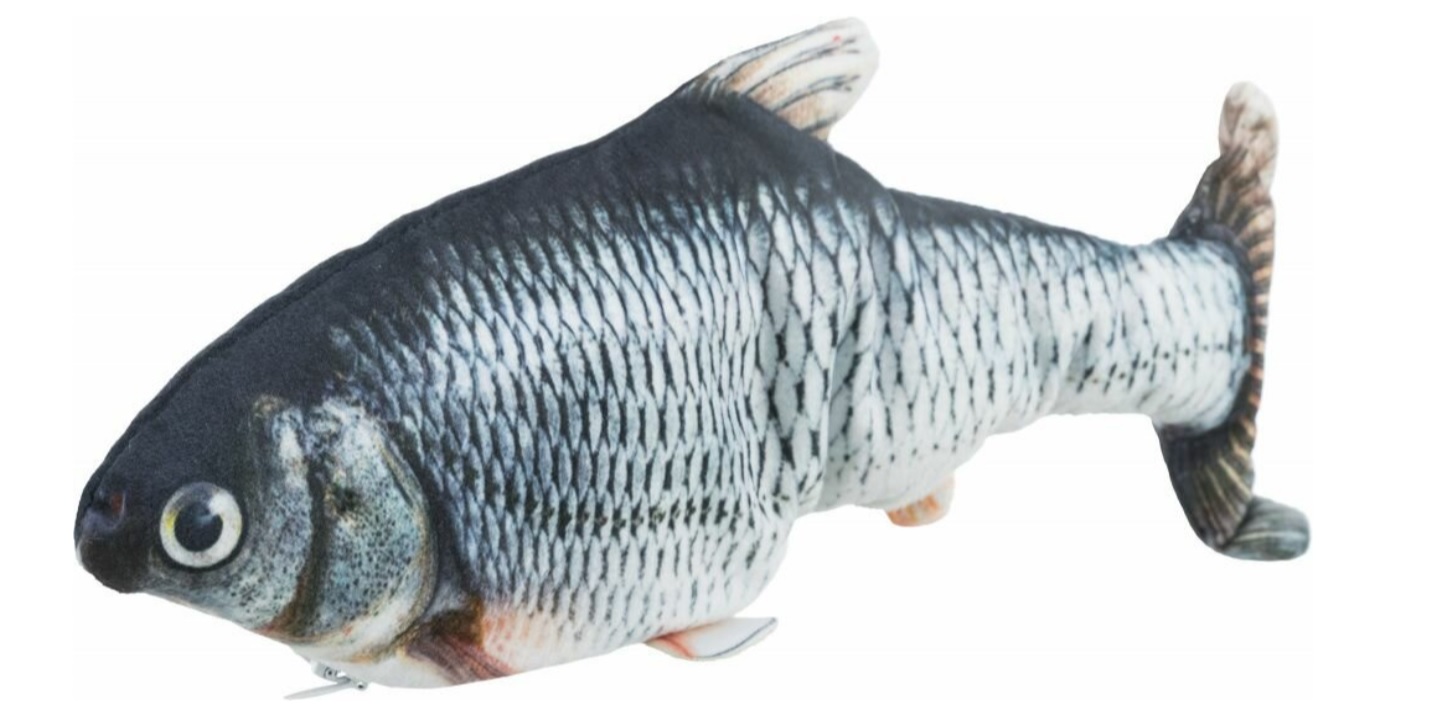 TRIXIE Ryba jako živá, mrskající se, s catnipem, látka, 30cm (RP 2,90 Kč)