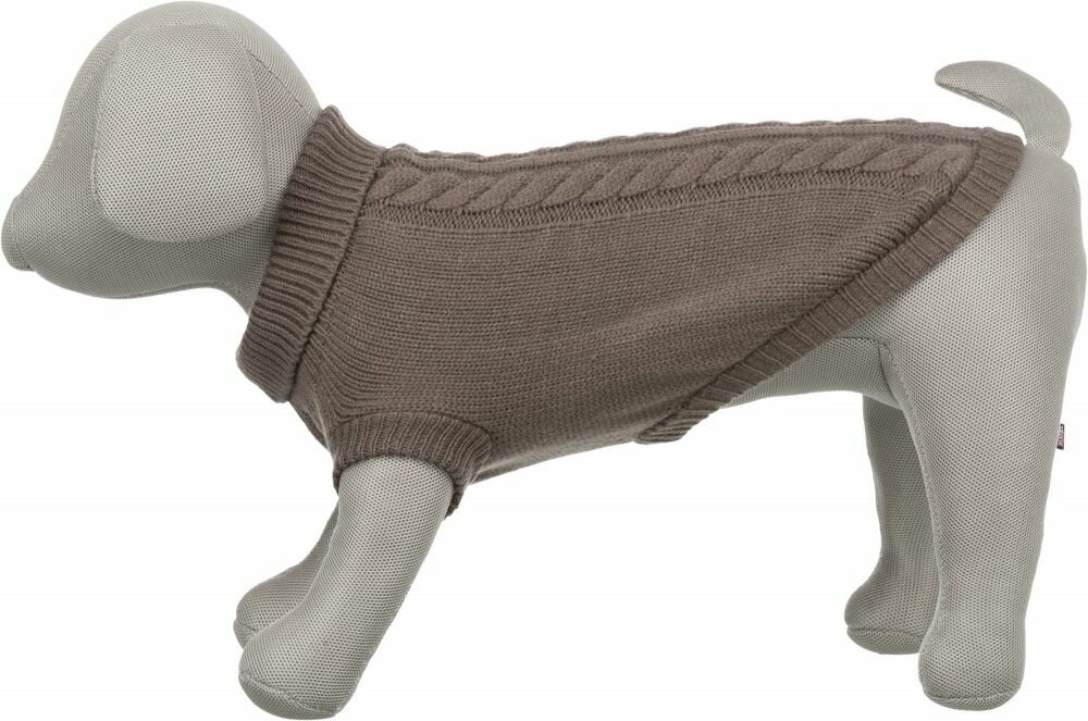 TRIXIE Svetr KENTON hnědošedá M:50cm, hruď:52cm, krk:38cm