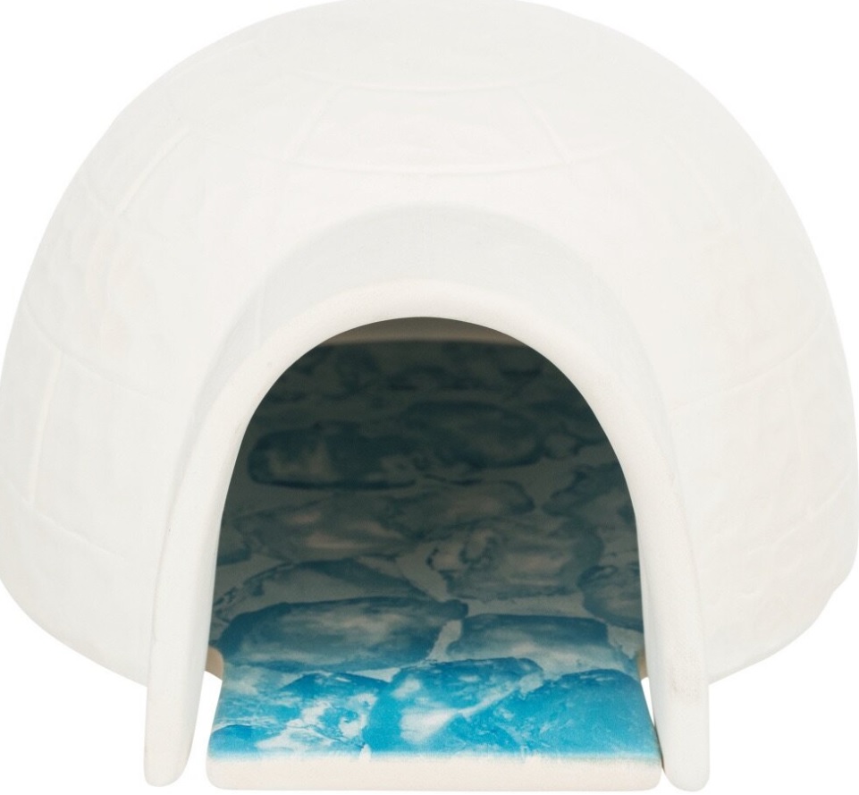 TRIXIE Igloo s chladící keramickou deskou, 13 x 9 x 15 cm, bílá