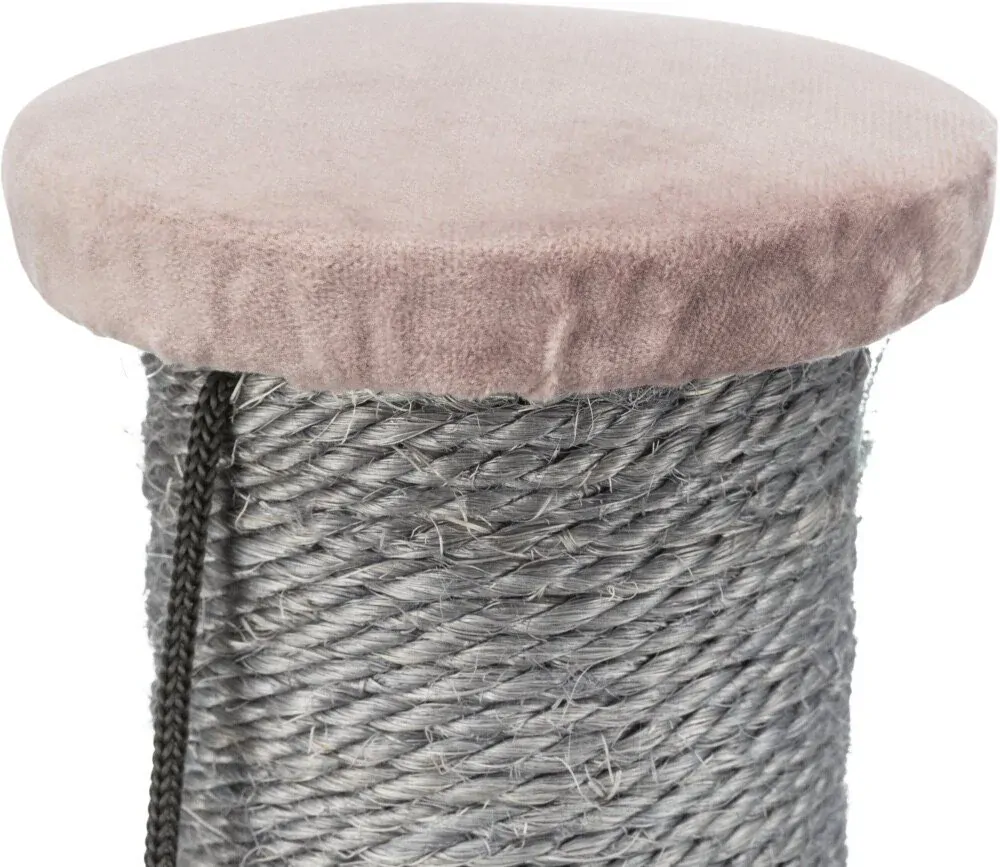 TRIXIE Škrabadlo LIVIA s bambulkou, sloupek 64 cm, starorůžová, sisal/plyš