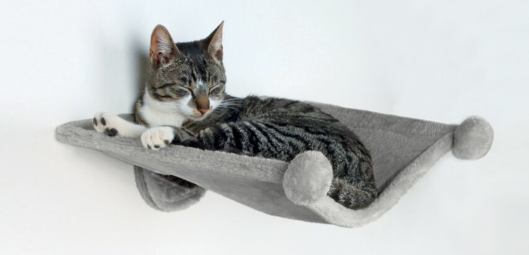 TRIXIE Hammock - lůžko k připevnění na zeď,  42 x 41 cm, šedá