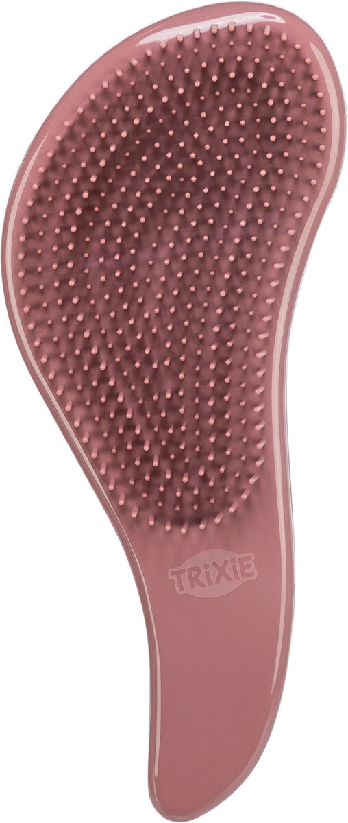 Měkký plastový kartáč pro kočky, 19cm, růžová/černá