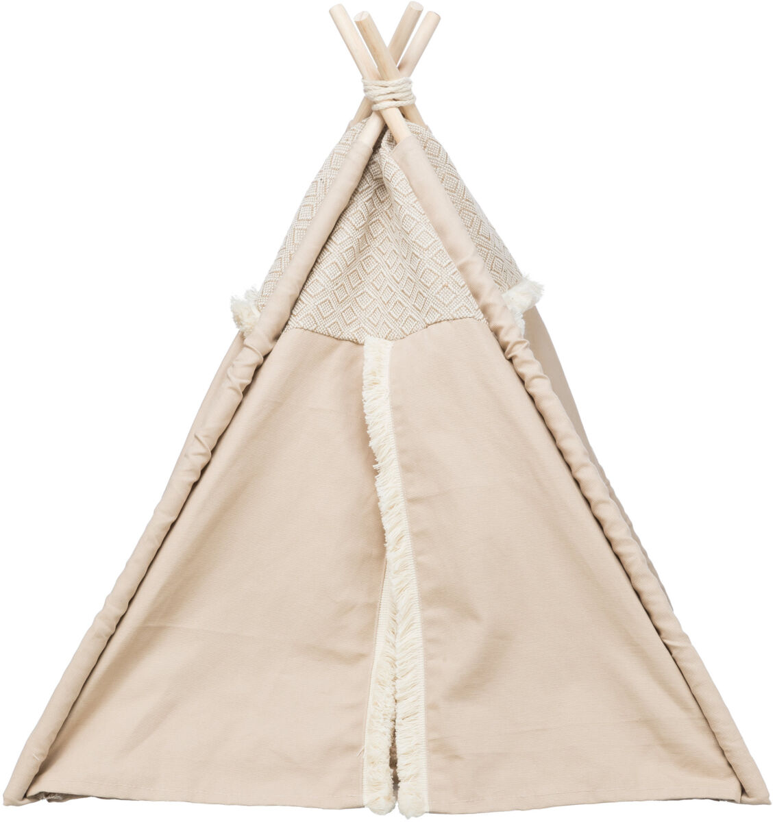 TRIXIE Teepee BOHO s polštářem, 55 x 65 x 44 cm, bavlna, béžová