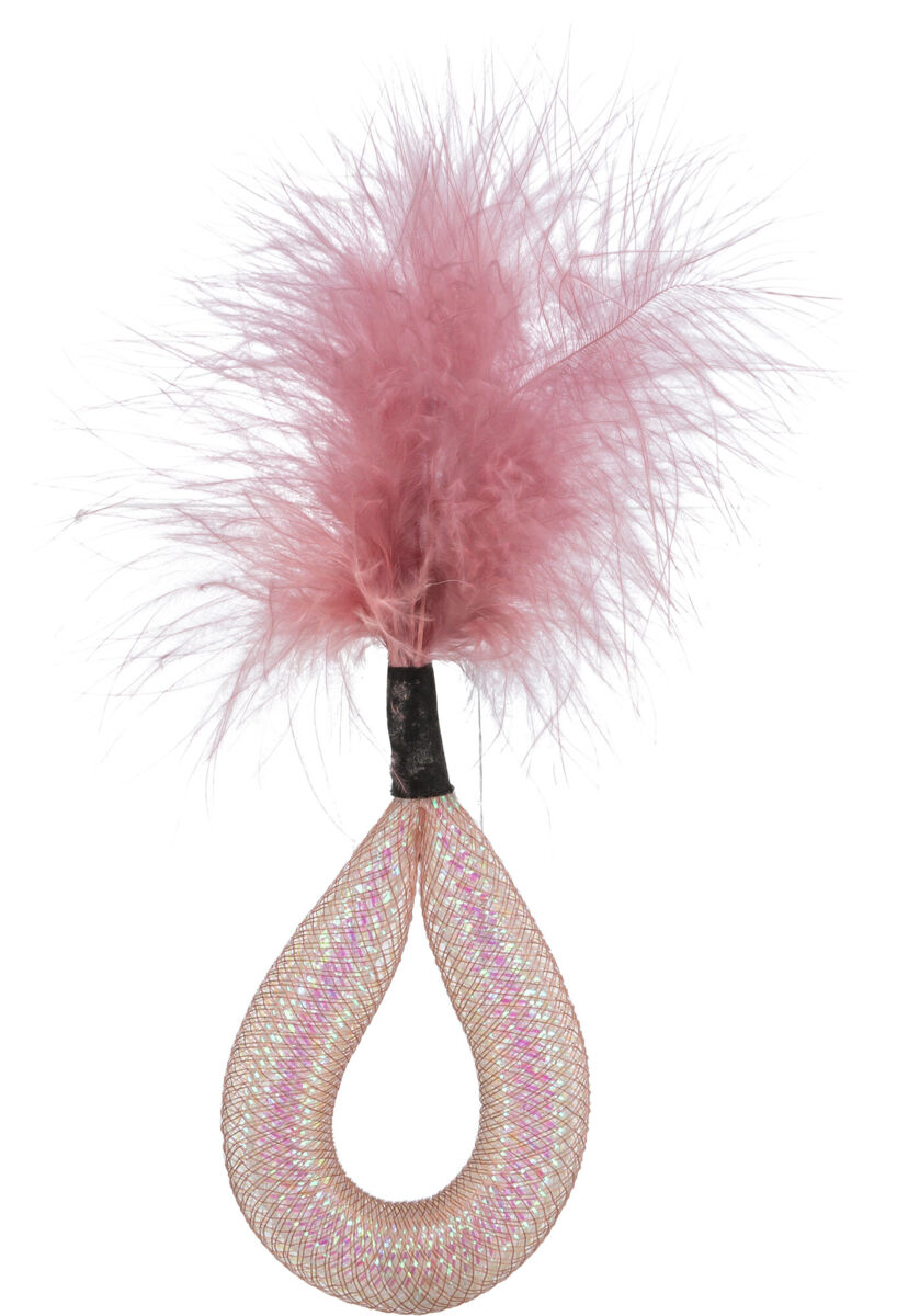 TRIXIE Set 4ks trubiček s peřím, hračka pro kočky,  15 cm