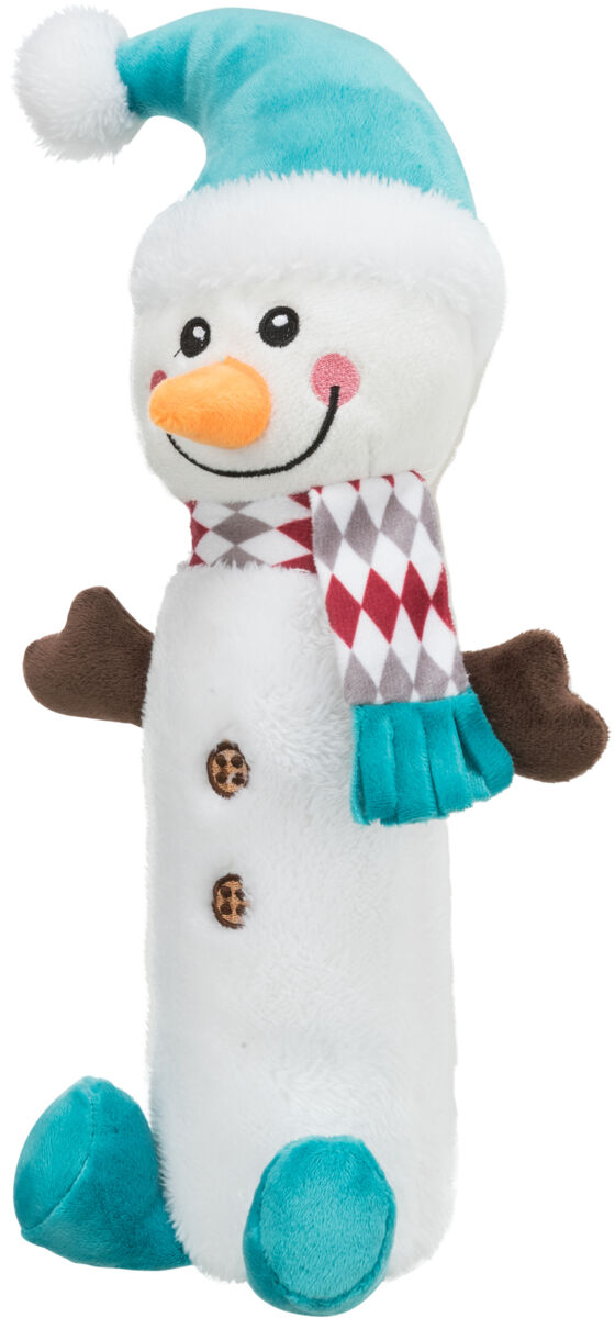 TRIXIE Xmas SNOWMAN, plyšový sněhulák s pet lahví uvnitř, 38 cm
