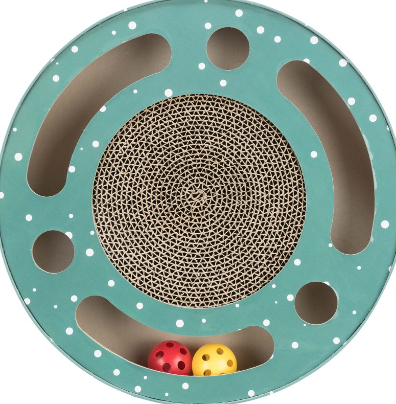 TRIXIE Xmas drum - vánoční škrabací buben s hračkou, ø 33 × 5,5 cm