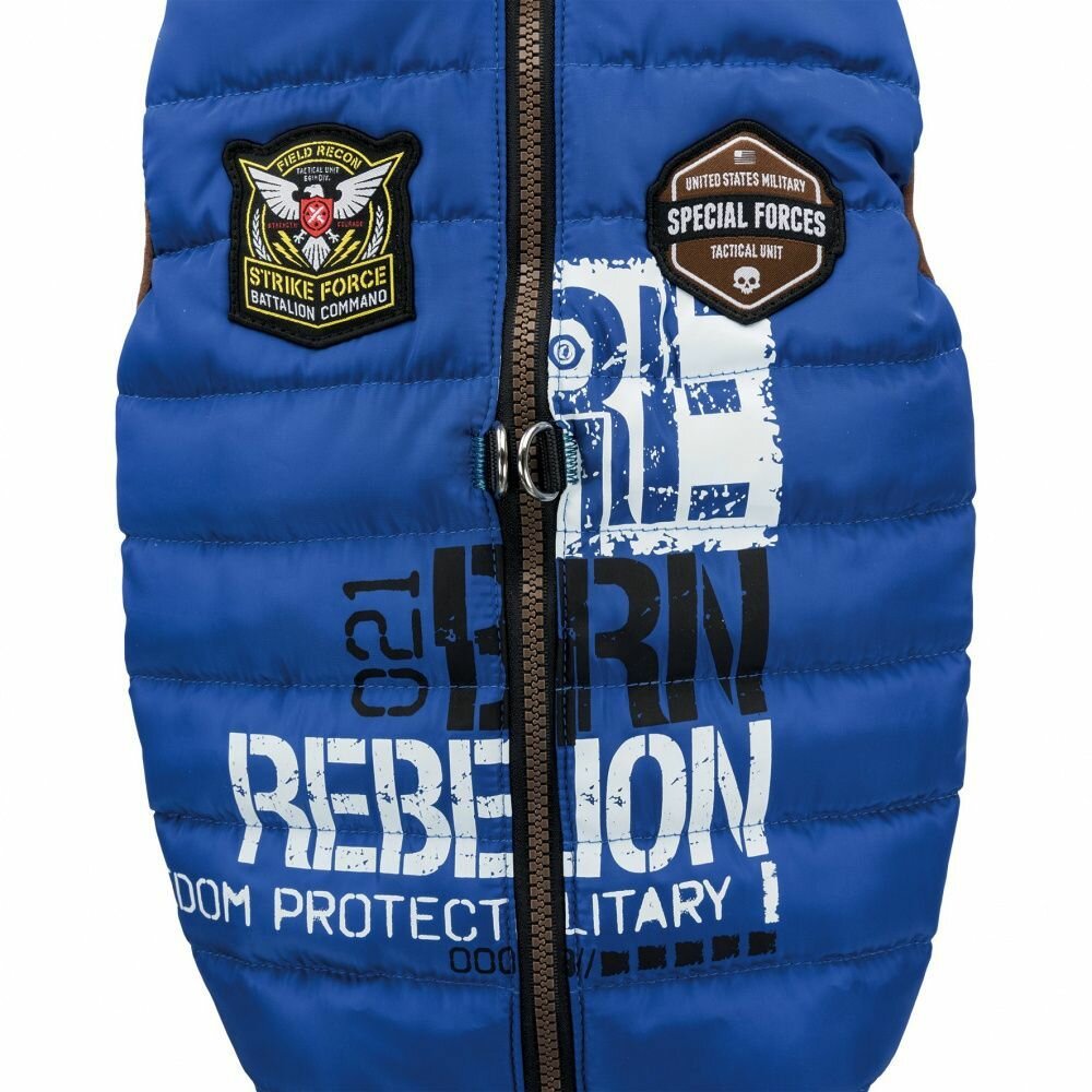 TRIXIE Obleček s postrojem Saint-Malo modrý M:45cm, hruď:60cm, krk:46cm