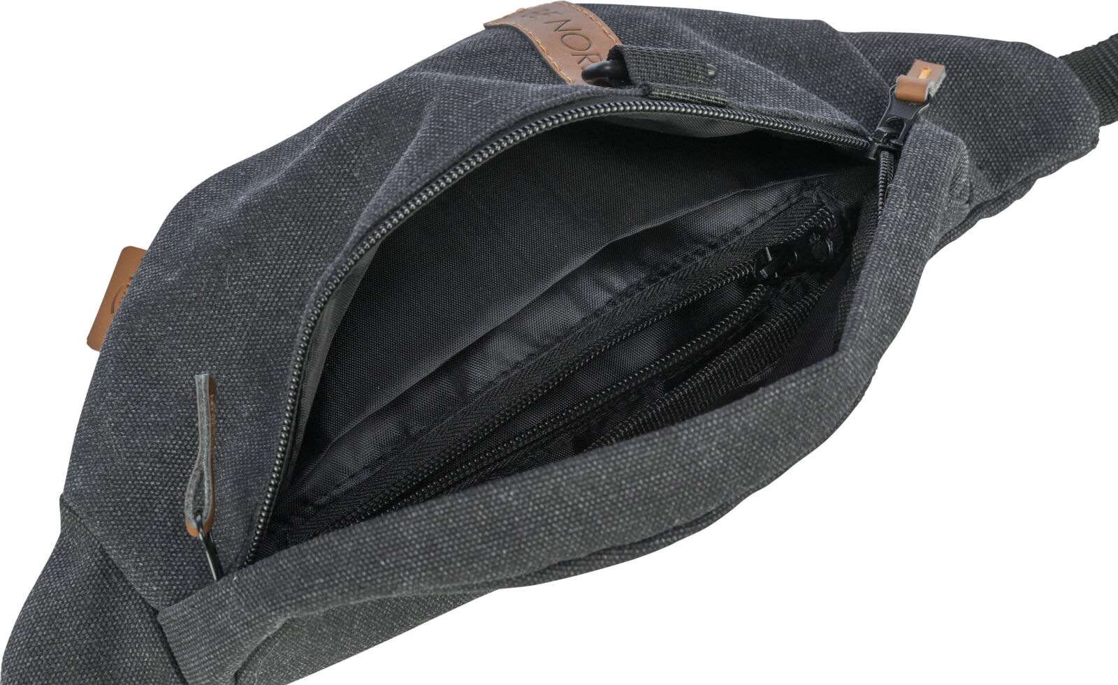 TRIXIE BE NORDIC multifunkční ledvinka, 24 x 11 x 8 cm, pásek: 50-165 cm, černá