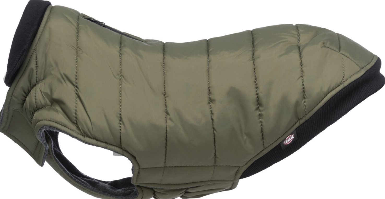 TRIXIE Prošívaná vesta ARLAY, khaki M:45cm, hruď:58cm, krk:44-54cm