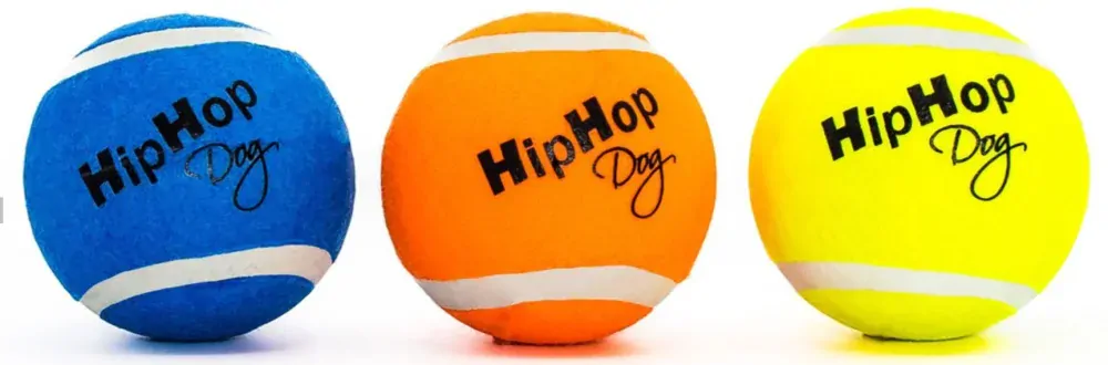 Neonový ve tmě svítící tenis. míč 6,5 cm (3 ks/bal.) HIPHOP DOG