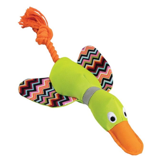 Kachna ležící látkvá šustící 33 cm, plyš / bavlna, HipHop