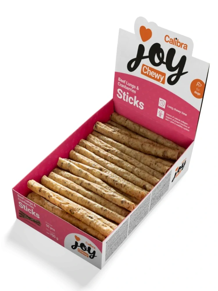 Calibra Joy Dog Chewy Beef Lungs&Cranber. Sticks 700g