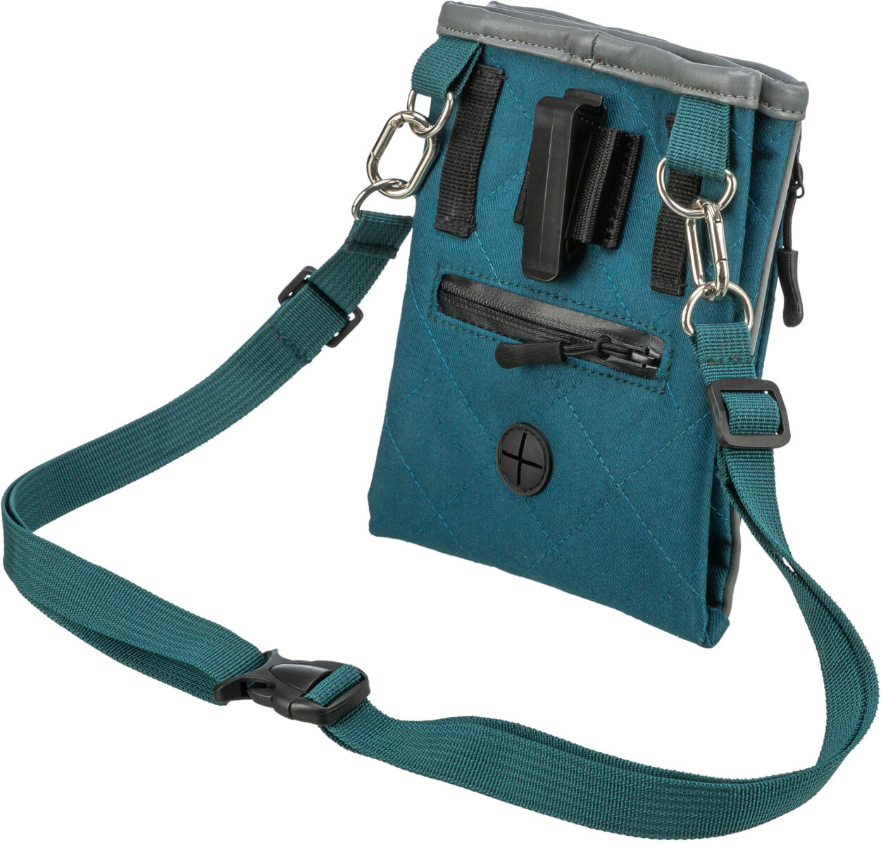 TRIXIE TWIN, taštička na pamlsky, 15 x 18 x 2,5 cm, bavlna/polyester, petrolejová