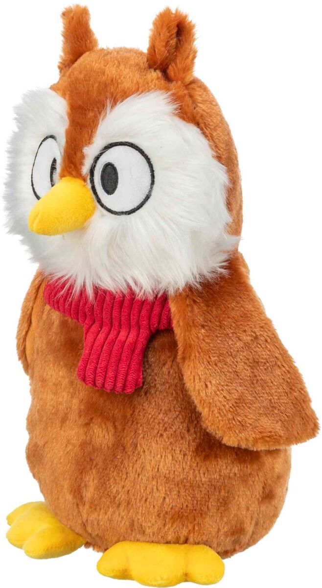 TRIXIE Xmas Owl - vánoční sova, plyšová hračka pro psy, 33 cm