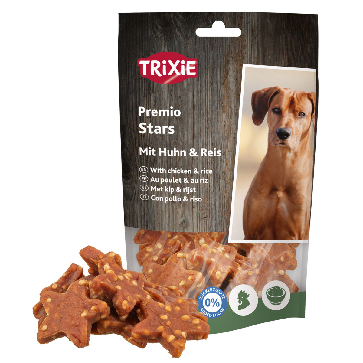 TRIXIE PREMIO Stars, hvězdičky s kuřetem a rýží, 100 g