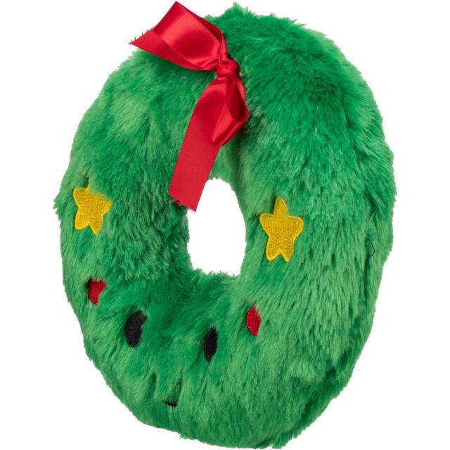 TRIXIE Xmas Wreath - vánoční věnec, plyšová hračka pro psy, 22 cm
