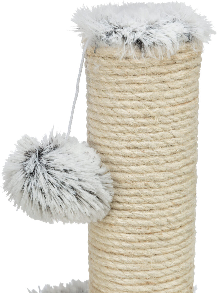 TRIXIE Škrabadlo WINNIE Junior s kartáčem, 43 cm, sisal/ dlouhovlasý plyš, šedá