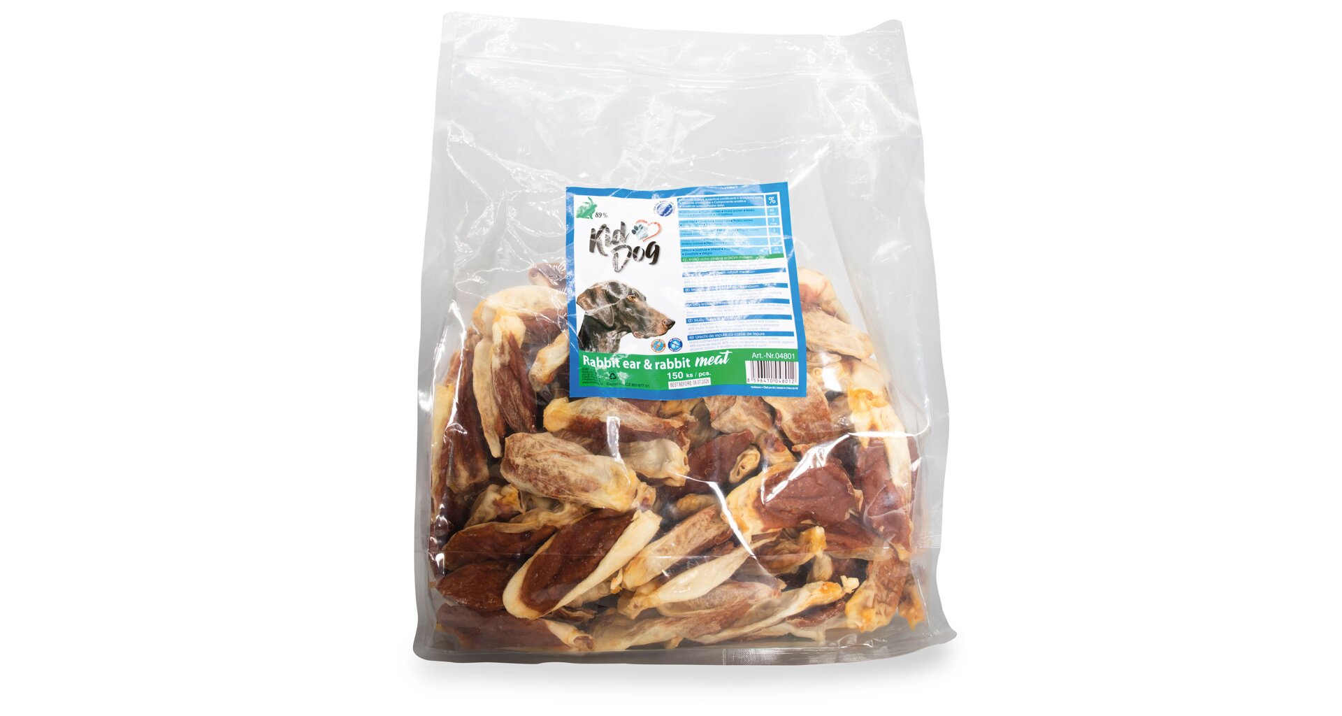 KIDDOG BUFFET králičí ucho plněné králičím masem [150ks]