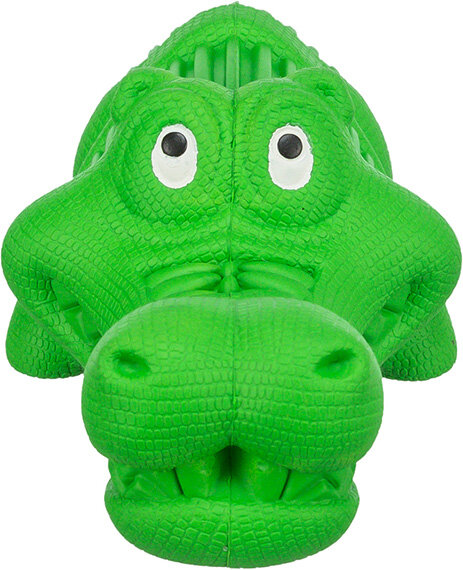 TRIXIE DOG ACTIVITY krokodýl na pamlsky, 18 cm, přírodní guma, zelená