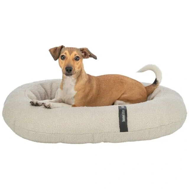 TRIXIE CityStyle Vital Bed HOME Edition, ortopedické oválné lůžko s okrajem, krémová 115 x 90 cm