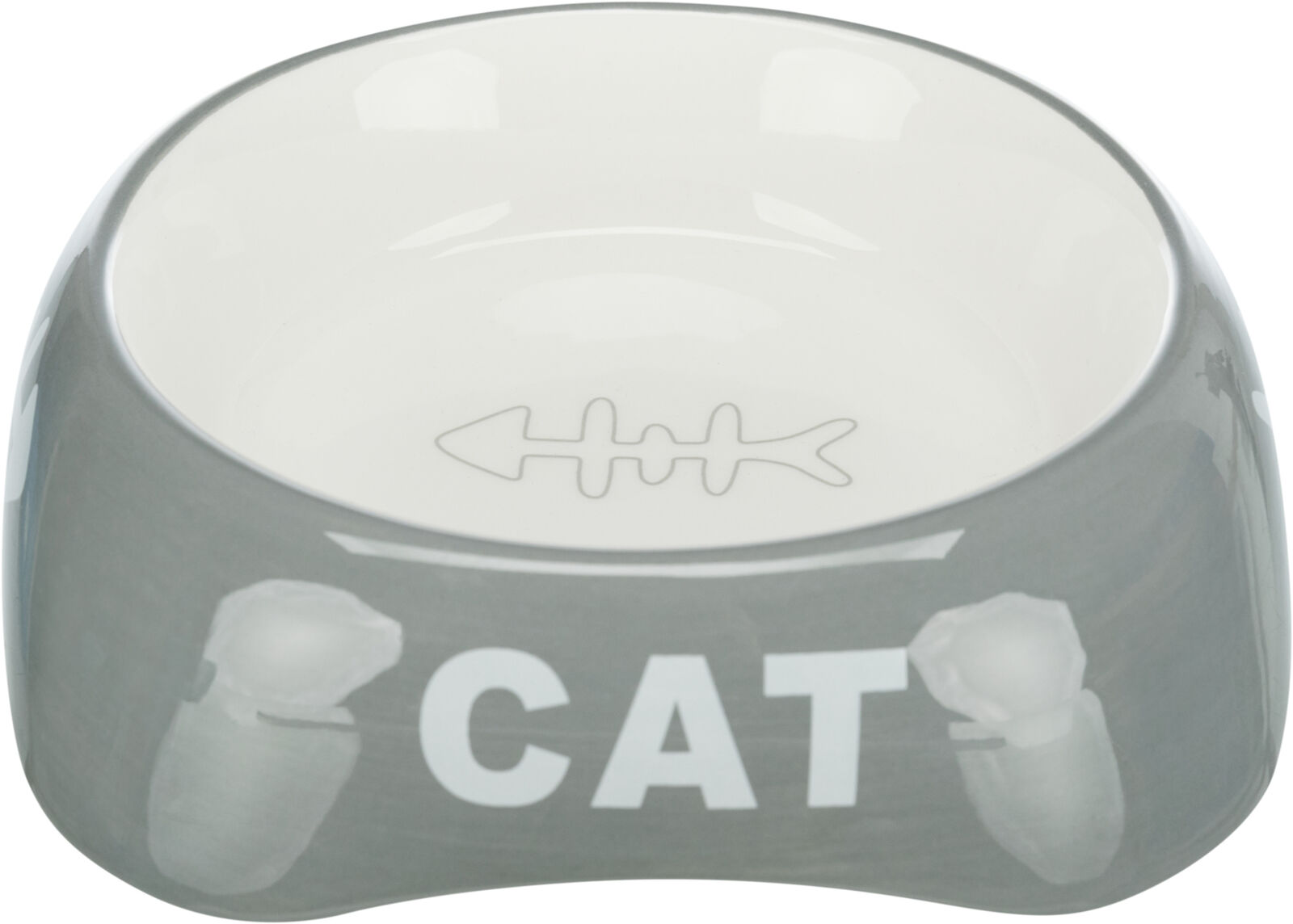 TRIXIE Keramická miska 200ml/13cm - CAT + rybí kostra