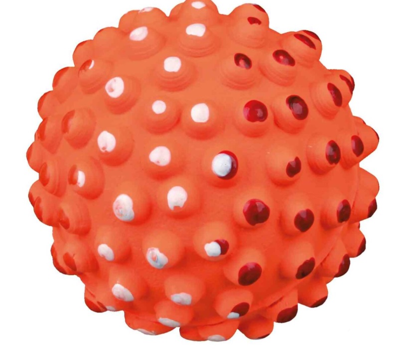 TRIXIE Neonový míč se špuntíky mechová guma 7cm