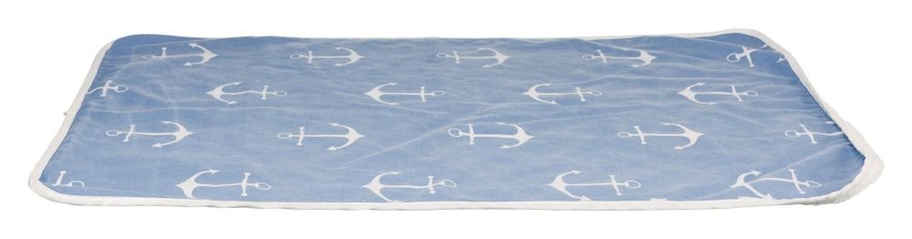 TRIXIE Deka Anchor, modrá/bílá - DOPRODEJ 100 x 70 cm