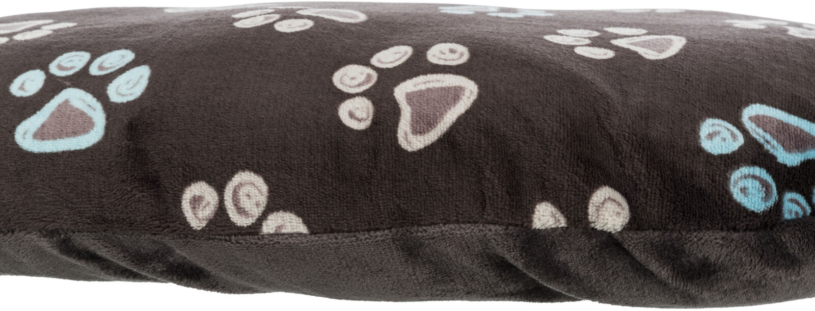 TRIXIE Oválný polštář JIMMY, taupe-šedý s tlapkamii 80 x 50cm