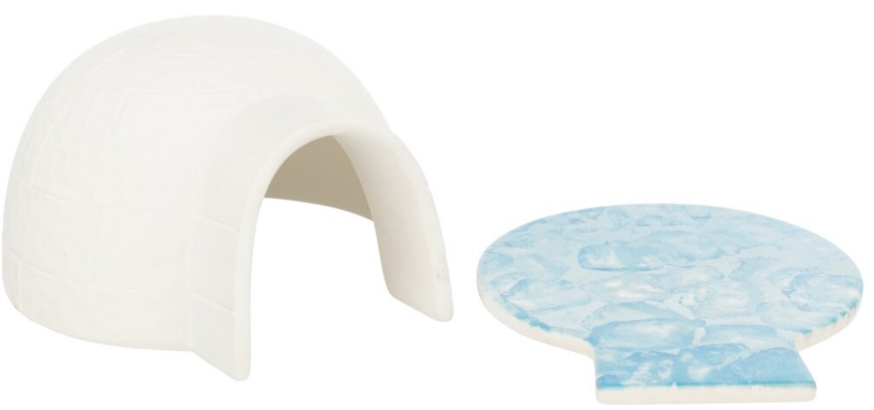 TRIXIE Igloo s chladící keramickou deskou, 13 x 9 x 15 cm, bílá