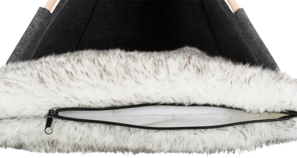 TRIXIE Jeskyňka TIPI, 55 x 65 x 55 cm, plsť, antracit