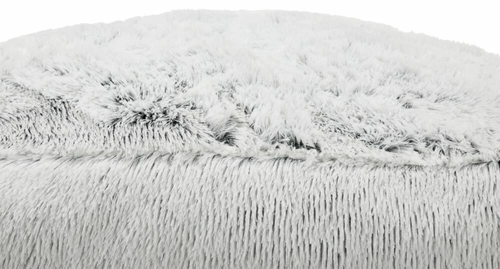 TRIXIE Vysoky polštář HARVEY obdelník 100 x 70cm, hebký potah s dlouhým vlasem, bílá/černá