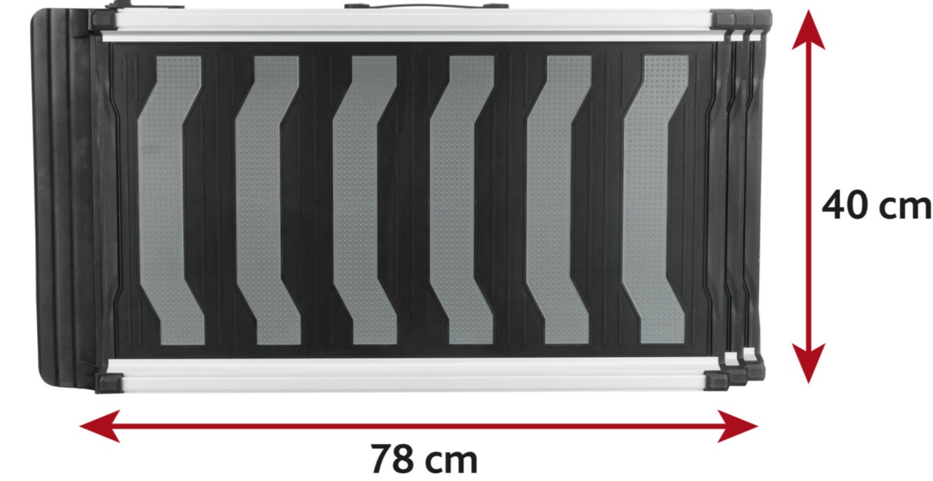 TRIXIE Rampa, 3-dílná, skládací, 40x78-175cm, 6,8kg, černá/šedá
