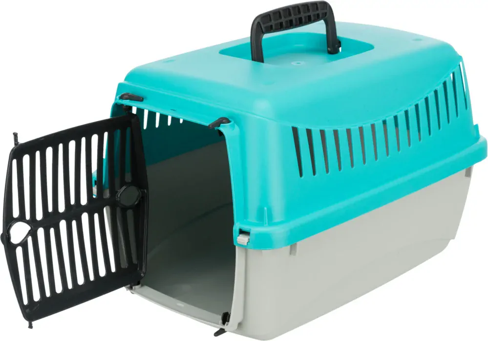 TRIXIE Transportní box CAPRI XXS: 26 x 25 x 39cm, max.do 4 kg - tyrkys/světlešedá