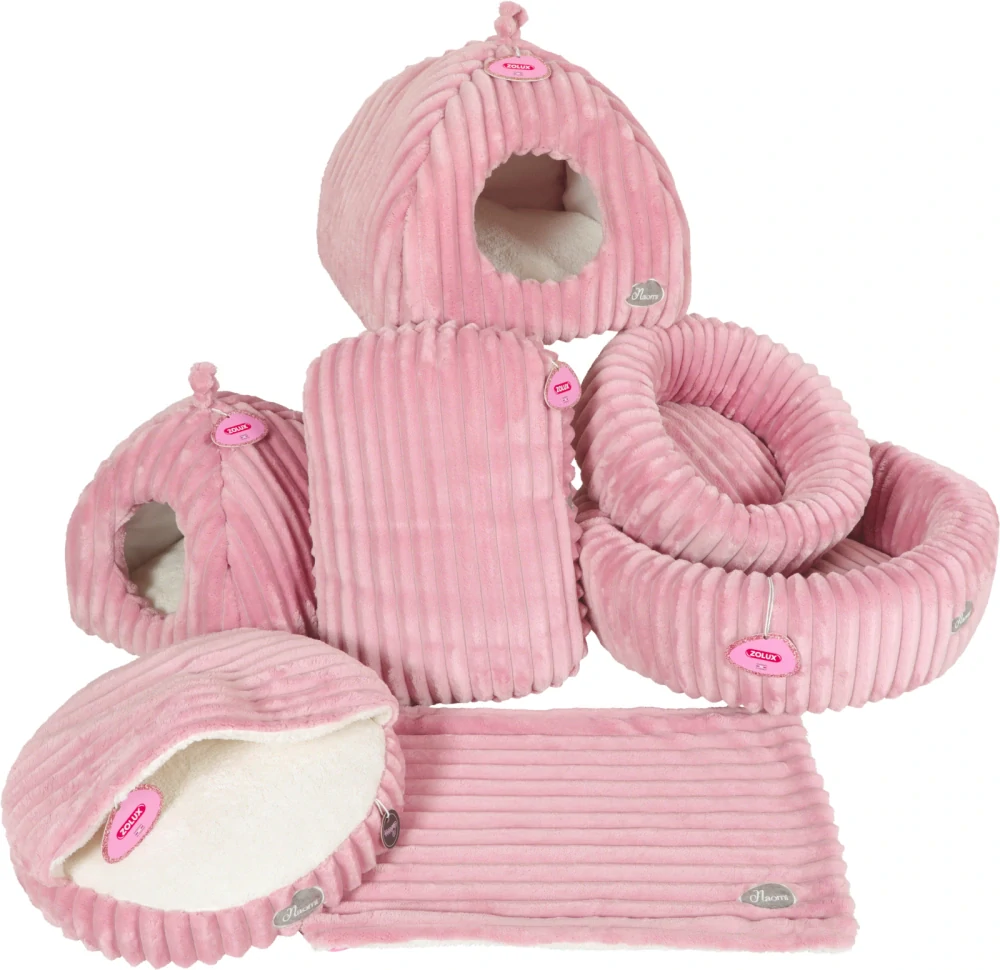 Pelech NAOMI Iglů prošívaný růžový 41×41×40cm Zolux