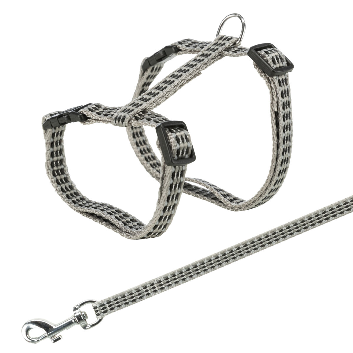 TRIXIE Reflexní postroj s vodítkem na kočku 22-42cm/10mm 1,2m