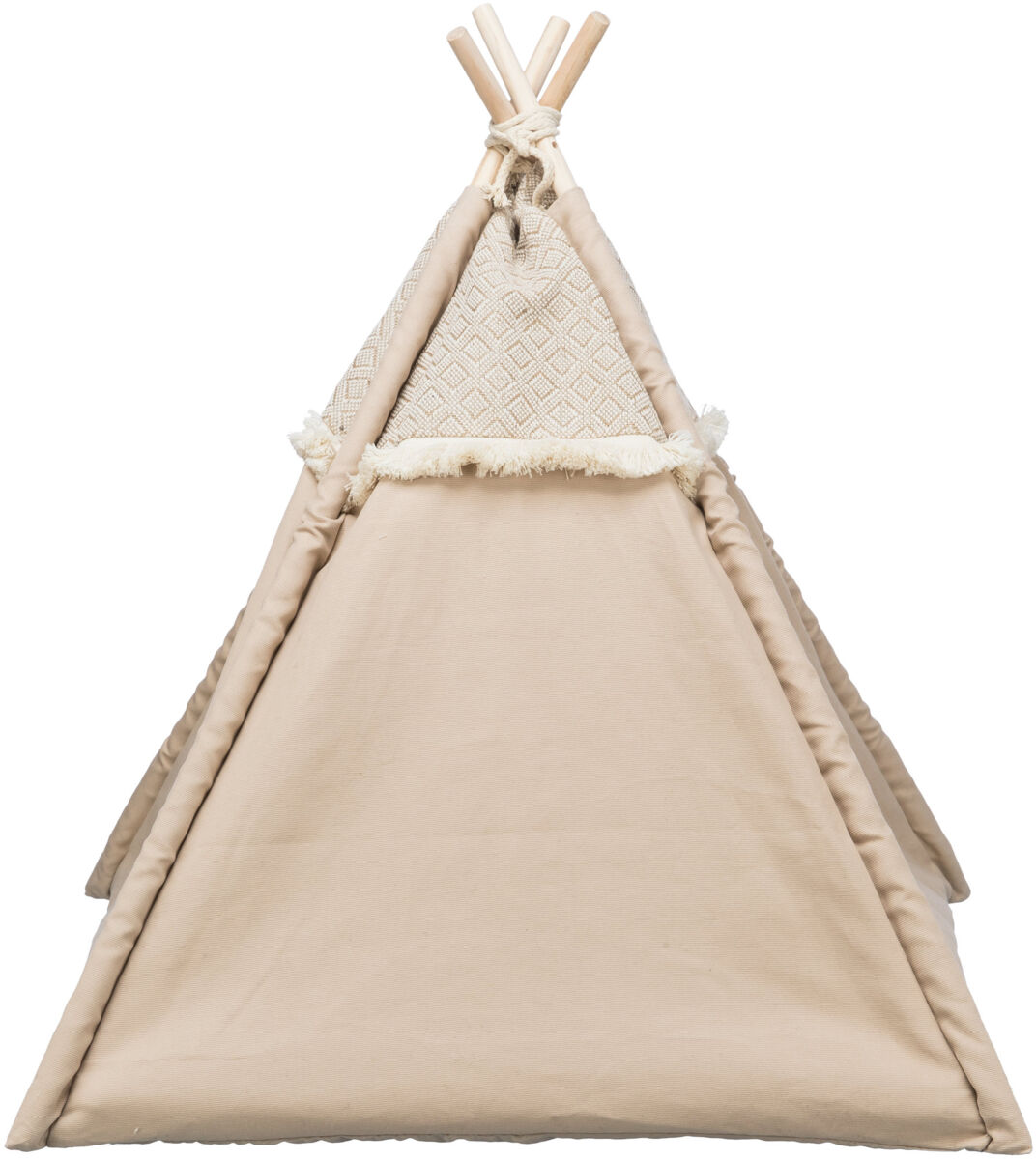 TRIXIE Teepee BOHO s polštářem, 55 x 65 x 44 cm, bavlna, béžová
