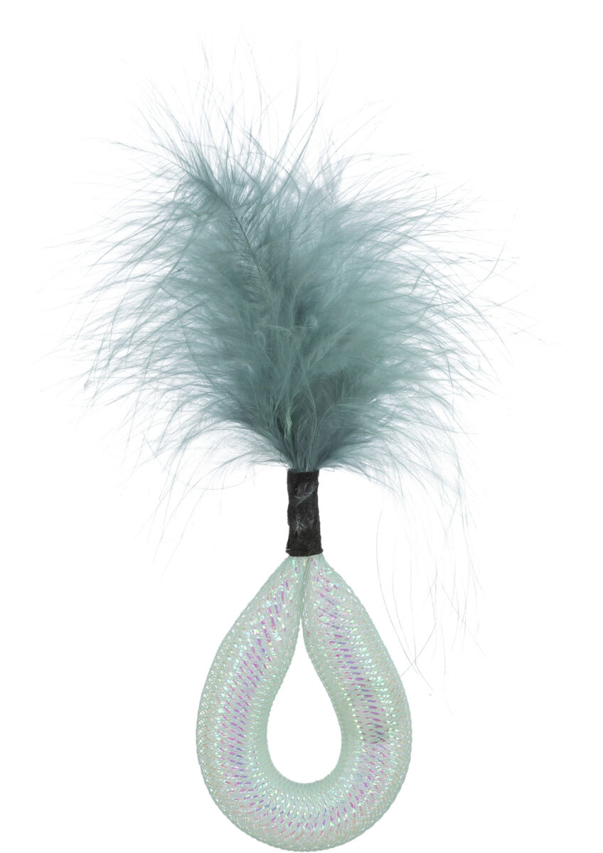 TRIXIE Set 4ks trubiček s peřím, hračka pro kočky,  15 cm