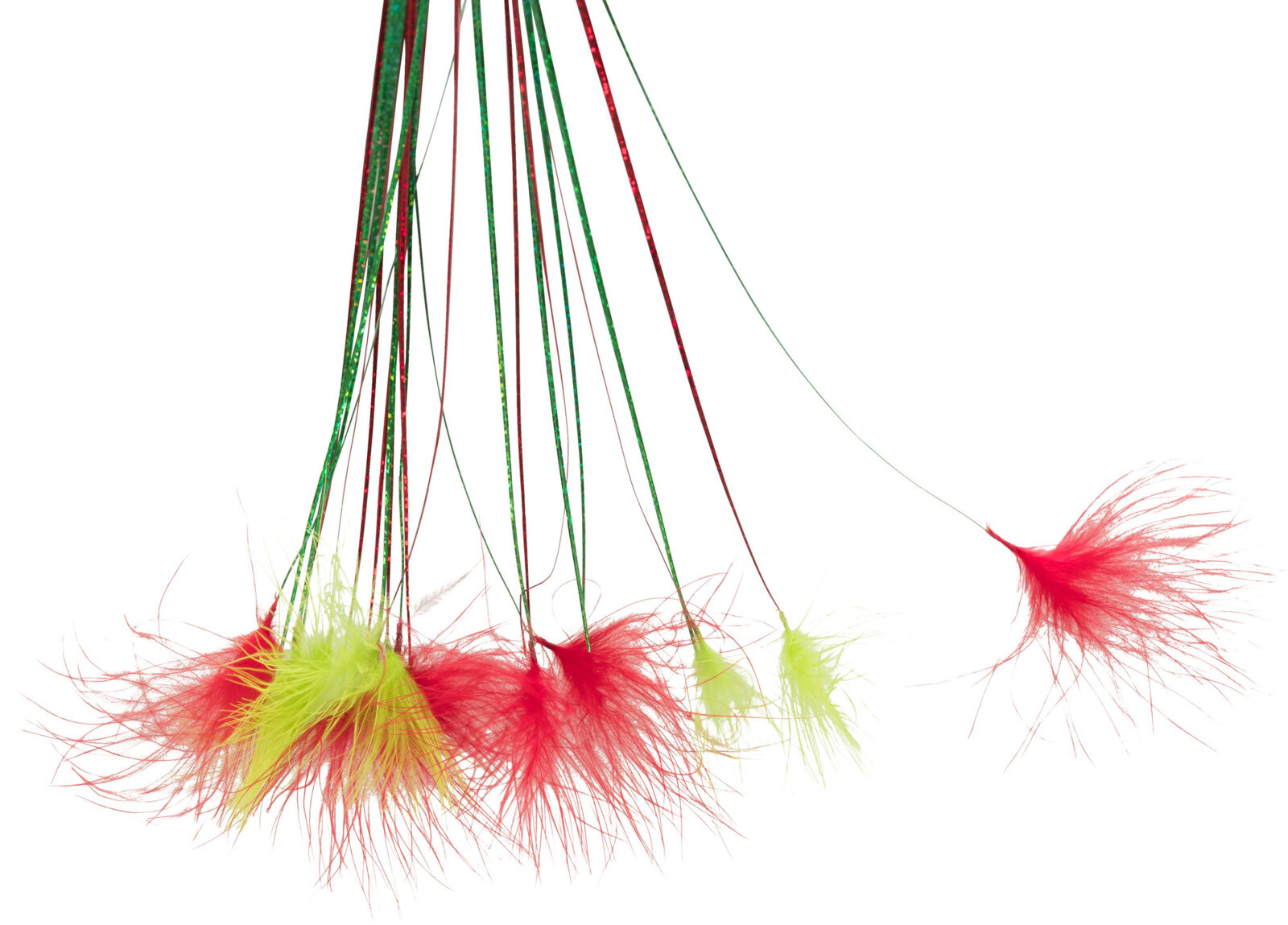 TRIXIE Xmas rod - vánoční hrací prut s peříčky a rolničkou, 31 cm