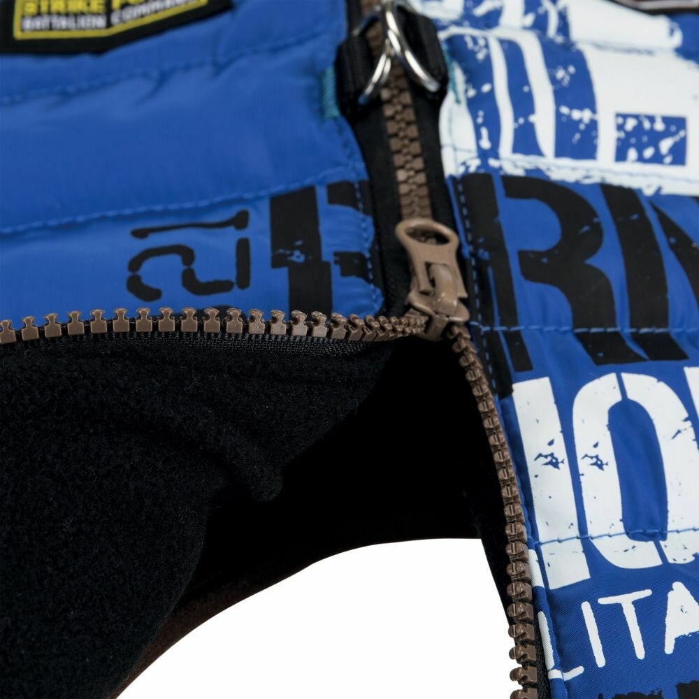 TRIXIE Obleček s postrojem Saint-Malo modrý M:45cm, hruď:60cm, krk:46cm