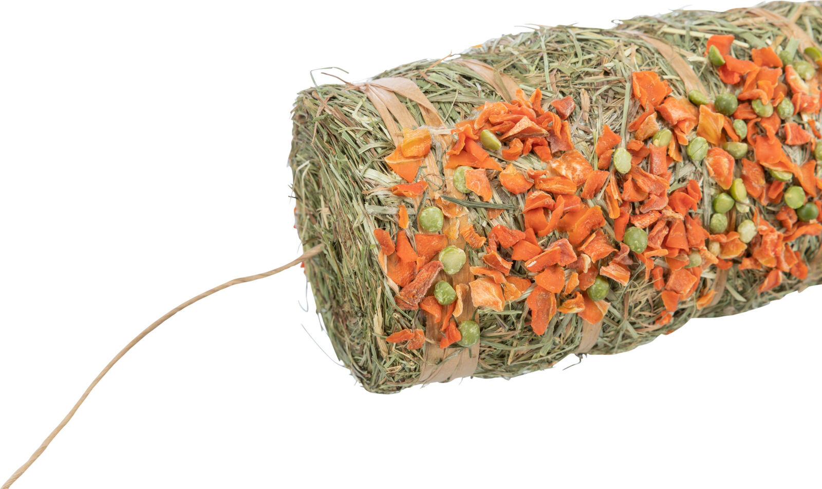 TRIXIE Natur Snack - závěsný váleček sena s hráškem a mrkví, 250g