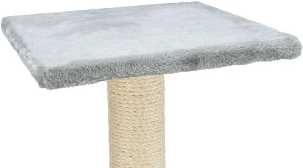 TRIXIE Škrabací sloupek BEANA s odpočívadlem, 9 cm / 69 cm, sisal/plyš, šedá
