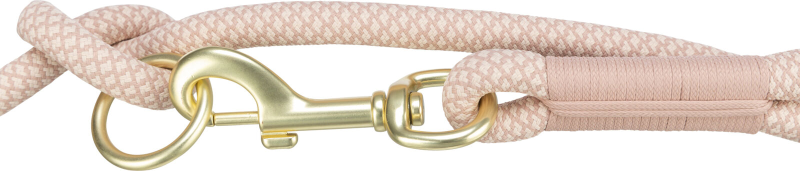 TRIXIE Soft Rope prodlužovací kulaté tkané vodítko, S-XL: 2.00 m/ 10 mm, růžová/světlerůžová