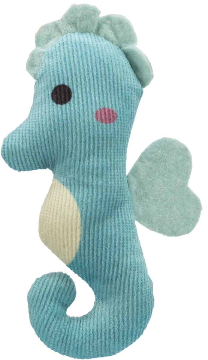 TRIXIE Mořský koník s catnipem 11 cm, plyš, mix barev