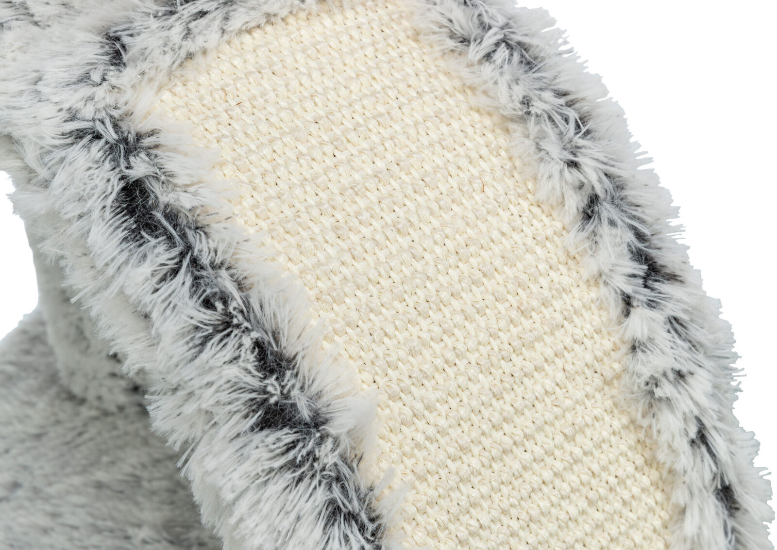 TRIXIE Škrabadlo WINNIE Junior s kartáčem, 43 cm, sisal/ dlouhovlasý plyš, šedá