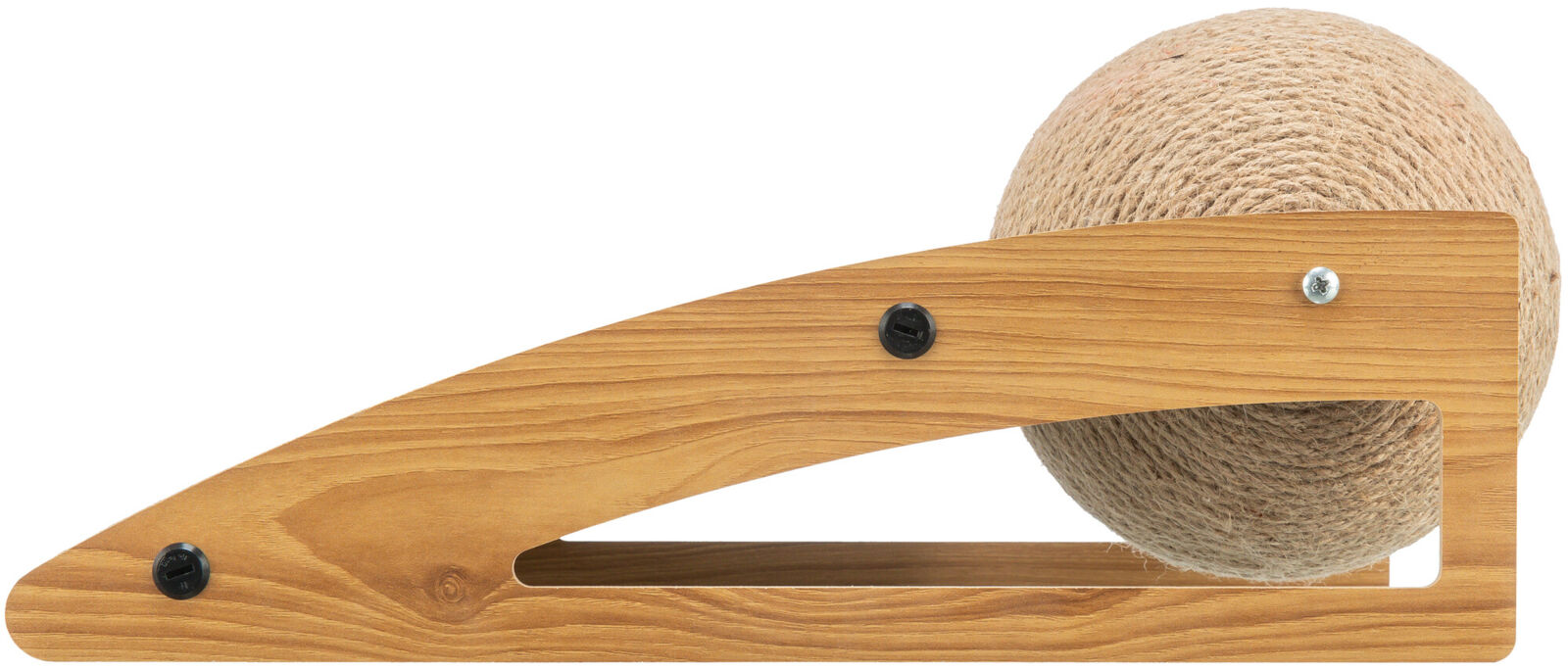 TRIXIE Škrabací rampa s míčem, 40 × 17 × 20 cm, dřevo/karton/sisal