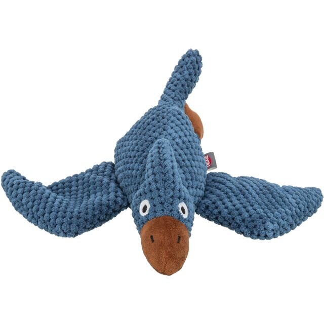 TRIXIE Be Eco Pterosaurus, hračka pro psy, se zvukem, 30 cm, polyester, modrá/hnědá
